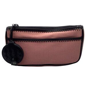 Bottega Veneta Parfum Pink Canvas Pink Cosmetic Pouch With Mirror